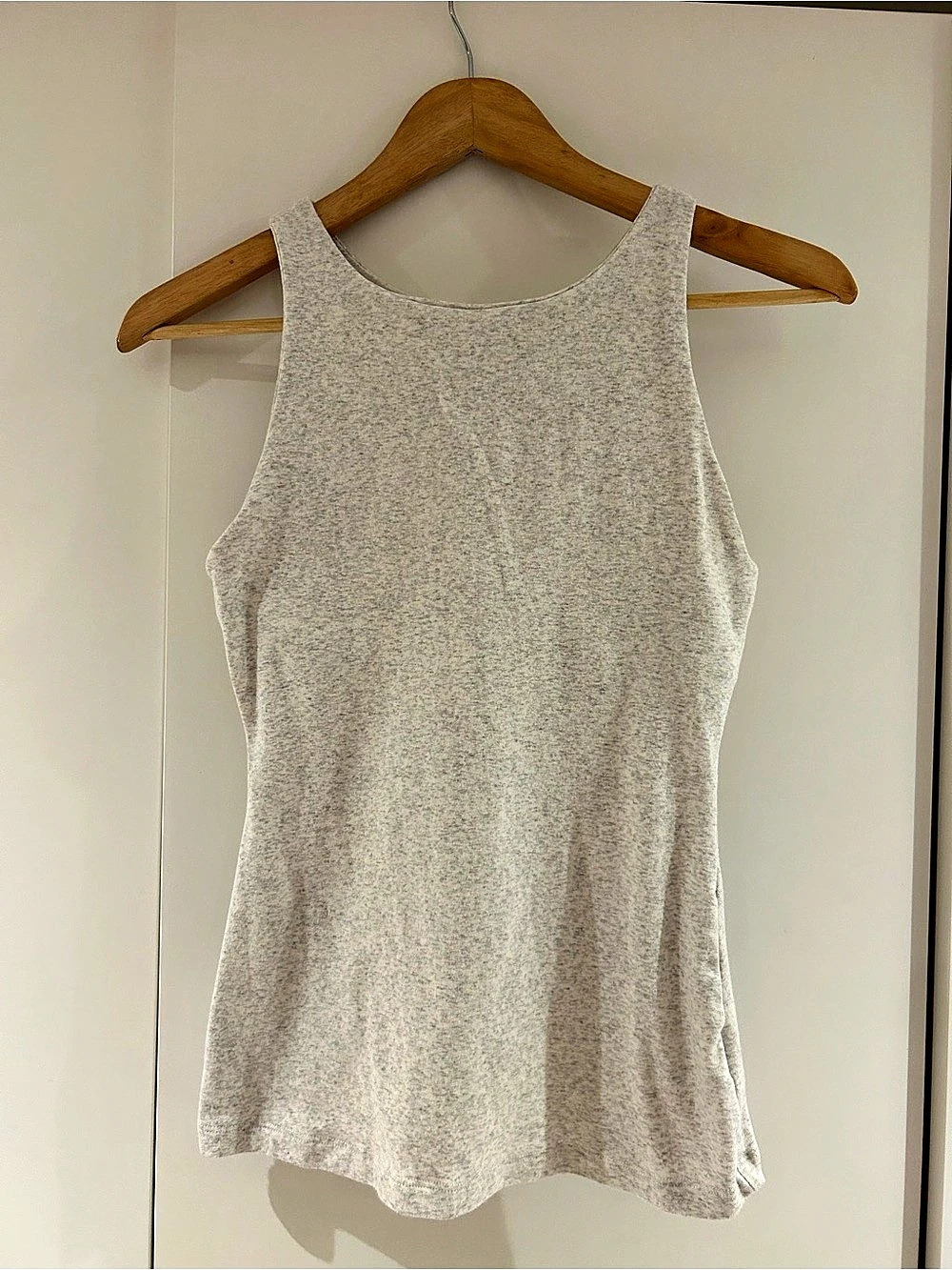 Kookai High Neck Tank Top in Grey Size 2 Like New
